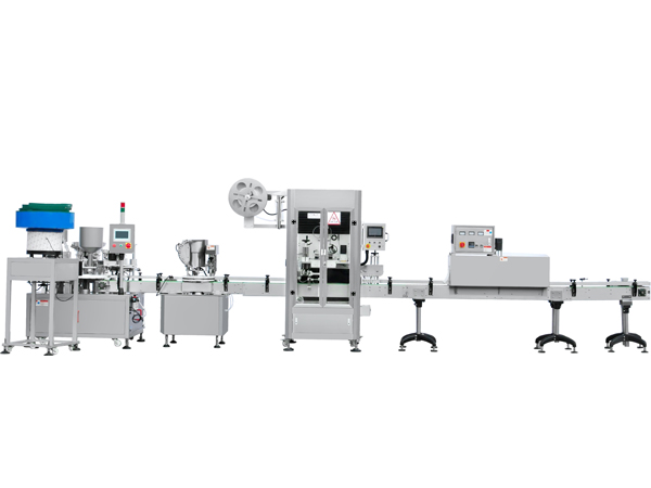 卡盤式理瓶灌裝旋蓋鎖蓋套標(biāo)收縮線