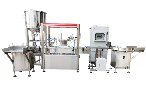 PVC膠水化學溶劑灌裝旋蓋生產線